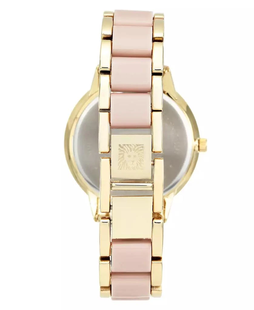 商品Anne Klein|Women's Gold-Tone Blush Link Bracelet Watch 37mm,价格¥292,第2张图片详细描述