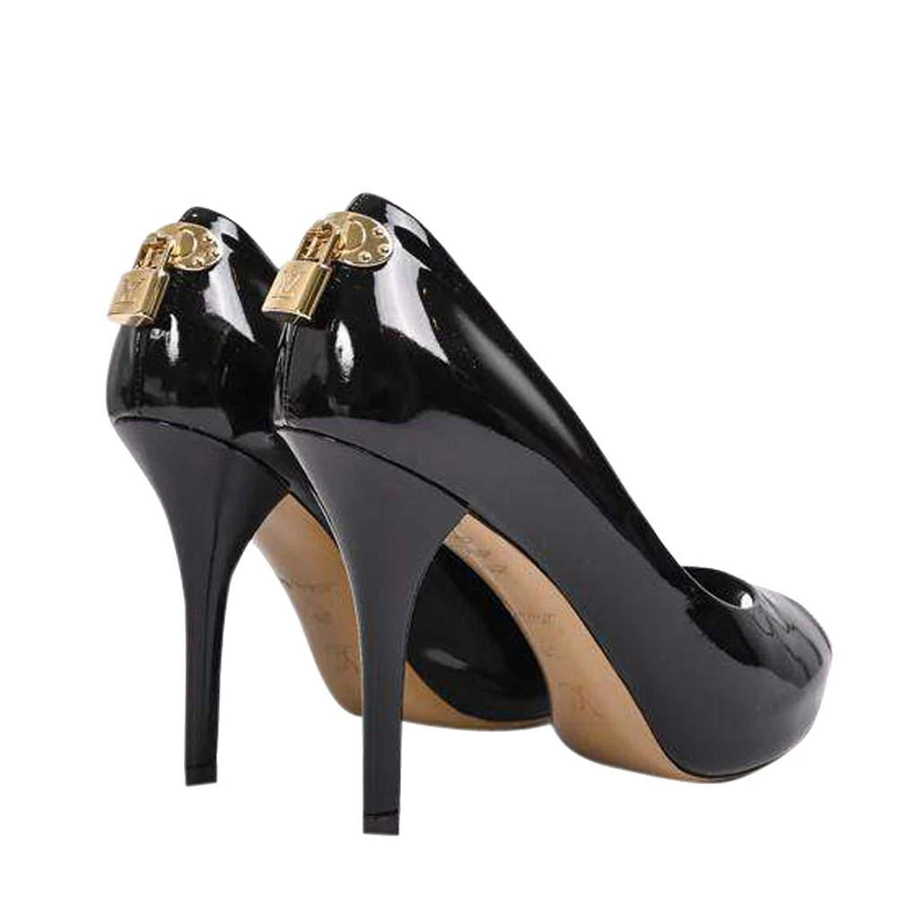 Louis Vuitton Black Patent Leather Oh Really! Peep Toe Platform Pumps Size 38 商品