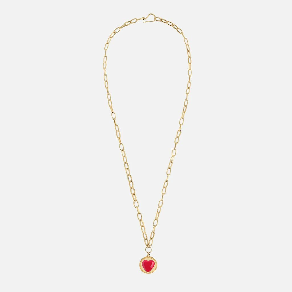 商品Wilhelmina Garcia|Wilhelmina Garcia Heart Recycled Gold-Plated and Enamel Necklace,价格¥741,第1张图片