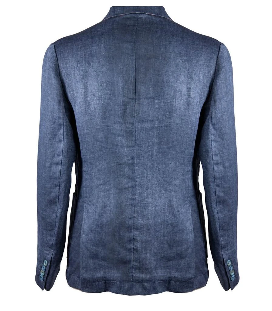 商品Bob|Bob Slight Blue Linen Single-breasted Jacket,价格¥2365,第2张图片详细描述