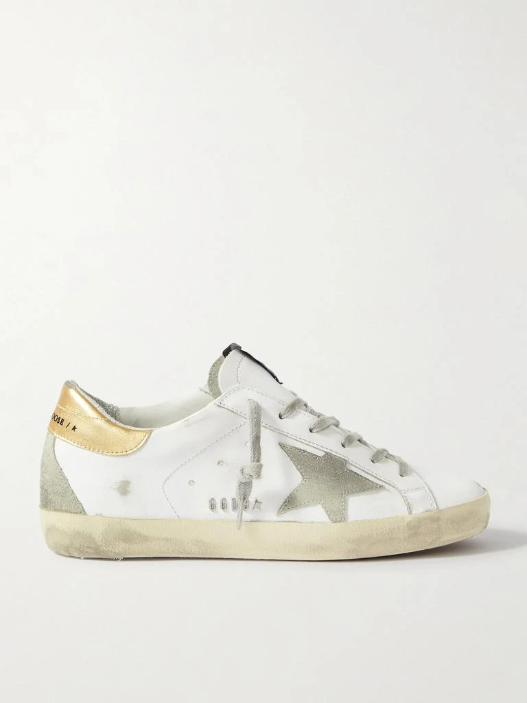 商品Golden Goose|Superstar 仿旧皮革绒面革运动鞋  - IT35,价格¥4831,第1张图片