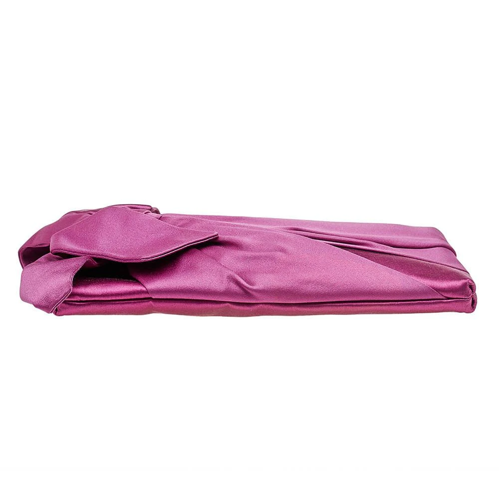 Valentino Pink Satin Pleated Bow Clutch 商品