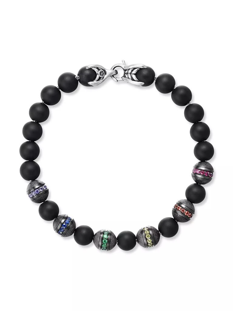 商品David Yurman|Spiritual Beads Rainbow Bracelet in Sterling Silver,价格¥21077,第2张图片详细描述