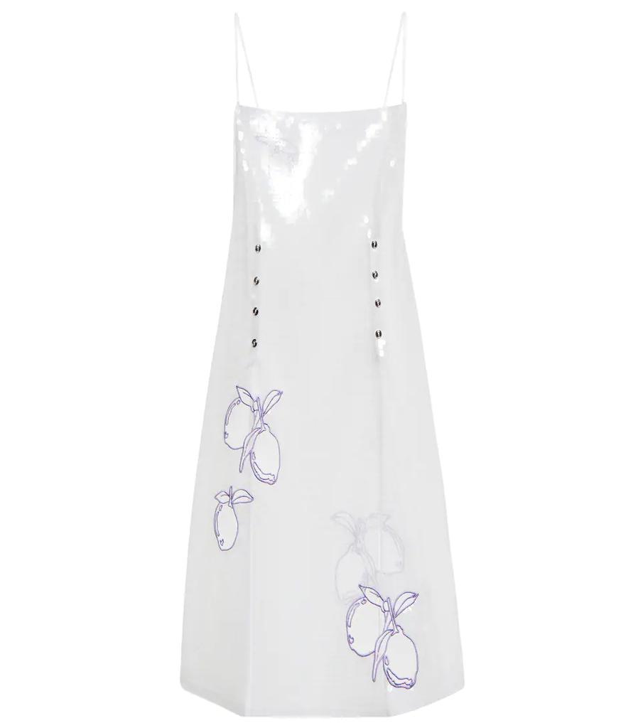 商品Bottega Veneta|亮片刺绣吊带连衣裙,价格¥32355,第1张图片