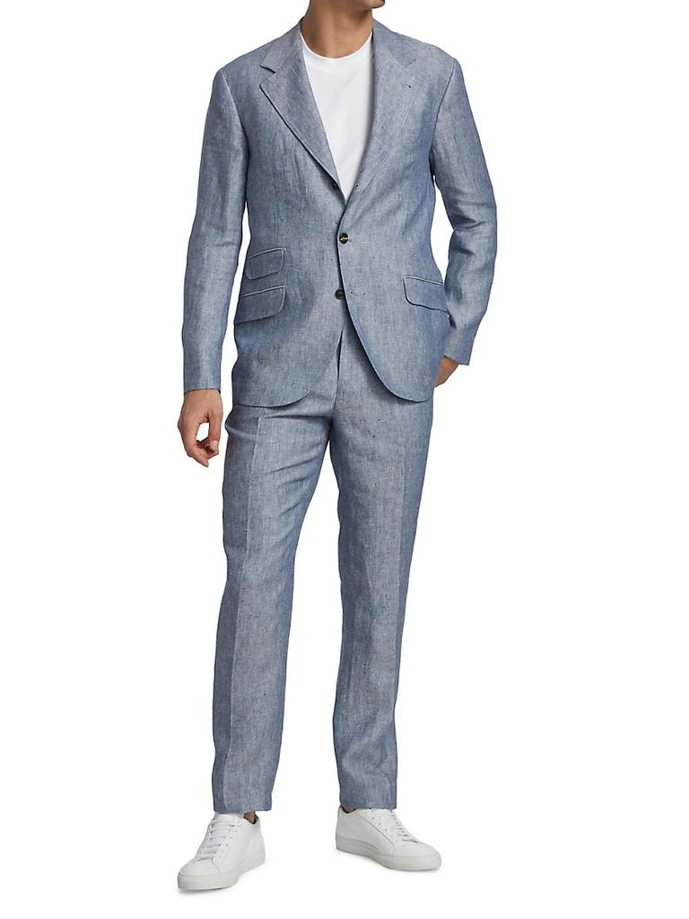 商品Brunello Cucinelli|Classic-Fit Ticket Pocket Suit,价格¥27274,第3张图片详细描述