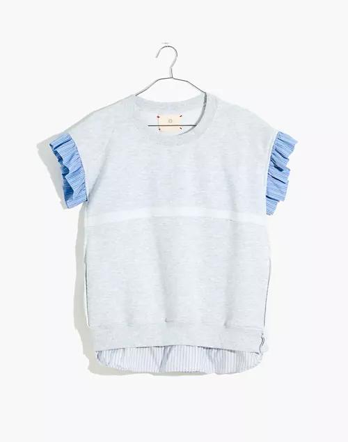 Madewell x Rentrayage Upcycled Woven-Mix Sweatshirt商品第5张图片规格展示