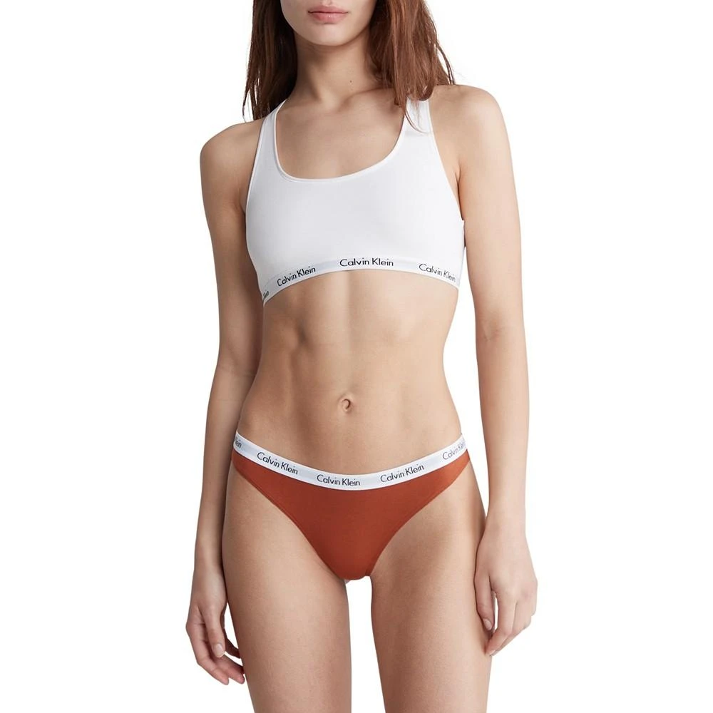 商品Calvin Klein|Carousel Cotton 3-Pack Thong Underwear QD3587,价格¥162,第2张图片详细描述