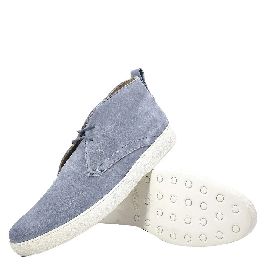 商品Tod's|Men's Light Blue Suede Uomo Gomma Ankle Boots,价格¥1459,第2张图片详细描述