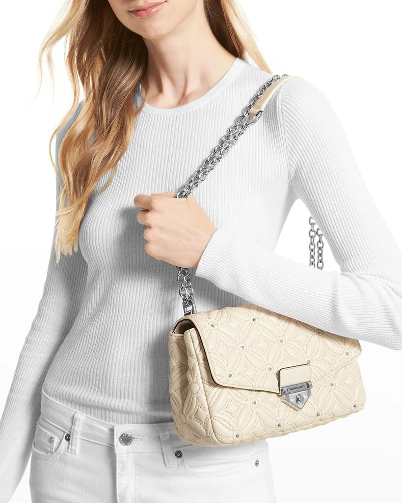 商品Michael Kors|Soho Large Flower Quilted Chain Shoulder Bag,价格¥4623,第2张图片详细描述