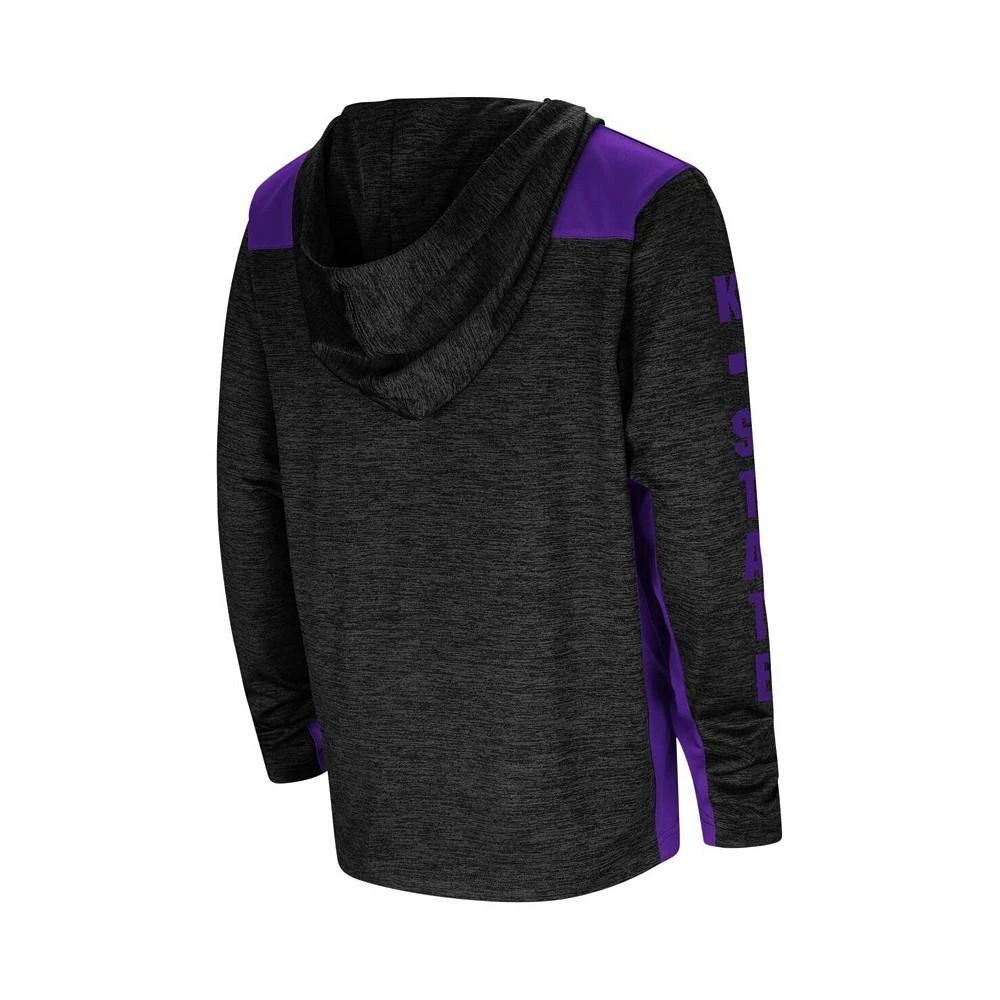 商品Colosseum|Youth Boys Heathered Black Kansas State Wildcats Quick Kick Quarter-Zip Hoodie,价格¥262,第4张图片详细描述