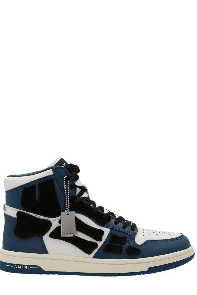 商品AMIRI|Amiri Skel High-Top Panelled Sneakers,价格¥3569-¥4218,第1张图片