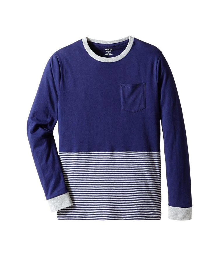 商品Vince|Crew Neck Pocket Long Sleeve Tee (Big Kids),价格¥194,第1张图片