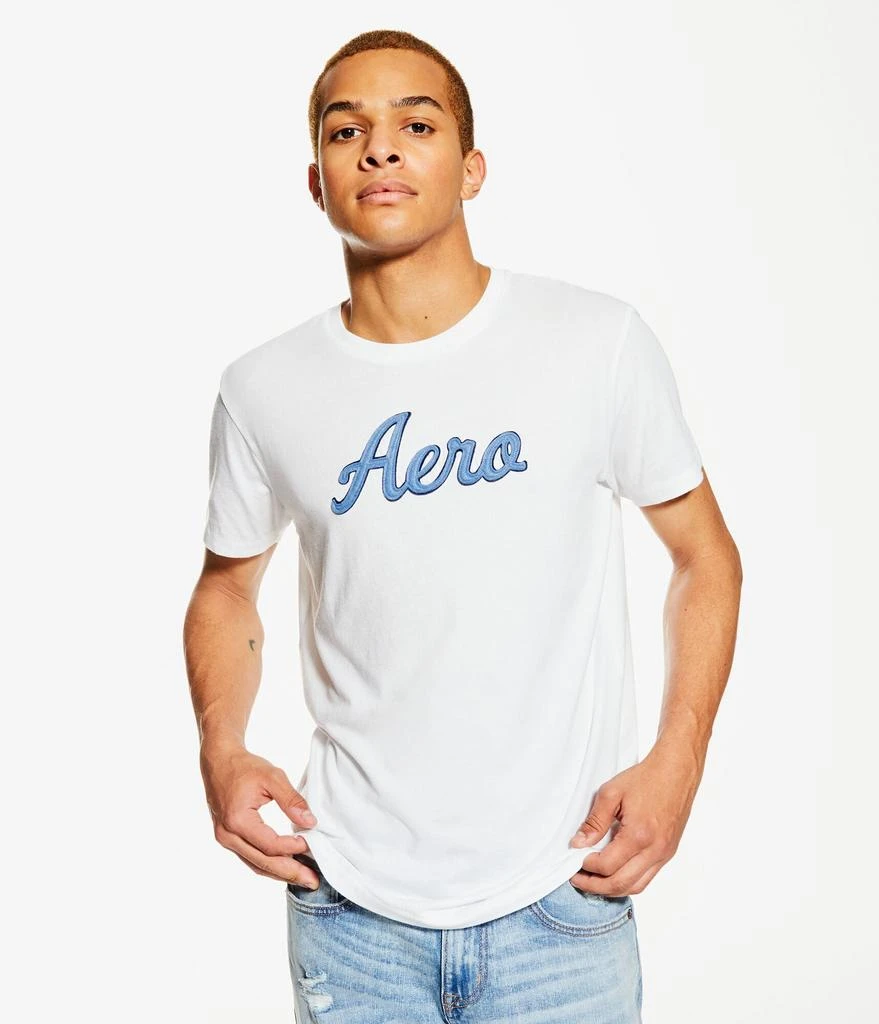 商品Aeropostale|Aeropostale Men's Script Logo Appliquac Graphic Tee,价格¥56,第5张图片详细描述
