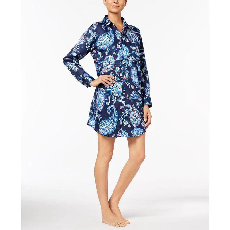 商品Ralph Lauren|Paisley-Print Sateen Sleepshirt,价格¥306,第1张图片