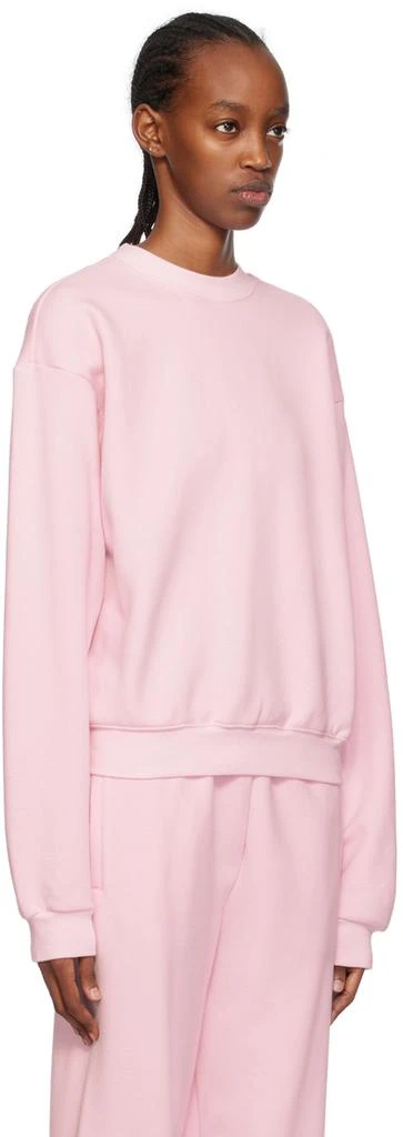 商品SKIMS|Pink Cotton Fleece Classic Crewneck Sweatshirt,价格¥646,第2张图片详细描述