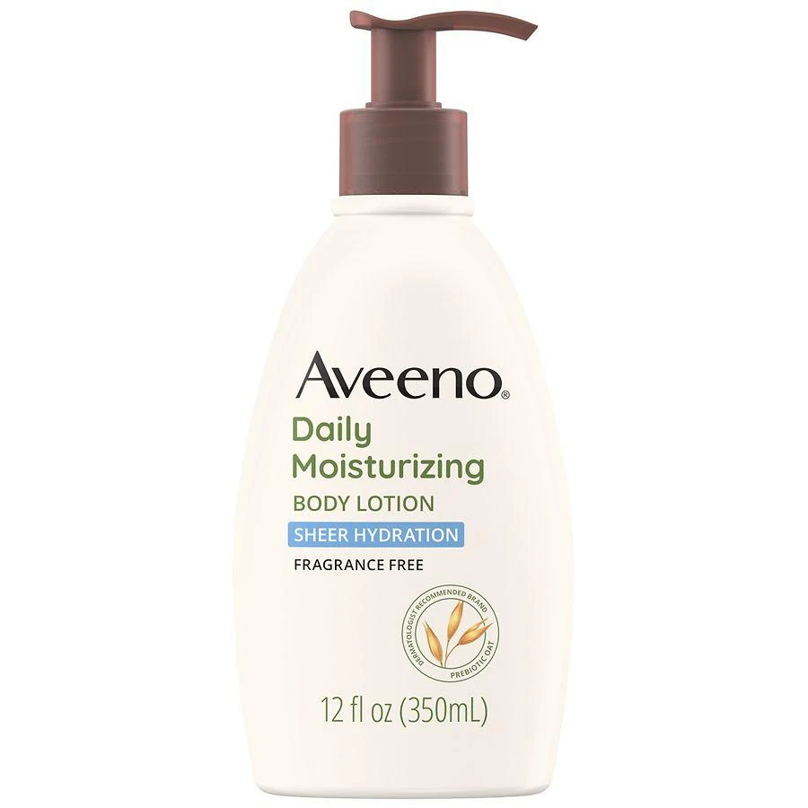 商品Aveeno|Sheer Hydration Daily Moisturizing Dry Skin Lotion Fragrance-Free,价格¥85,第1张图片