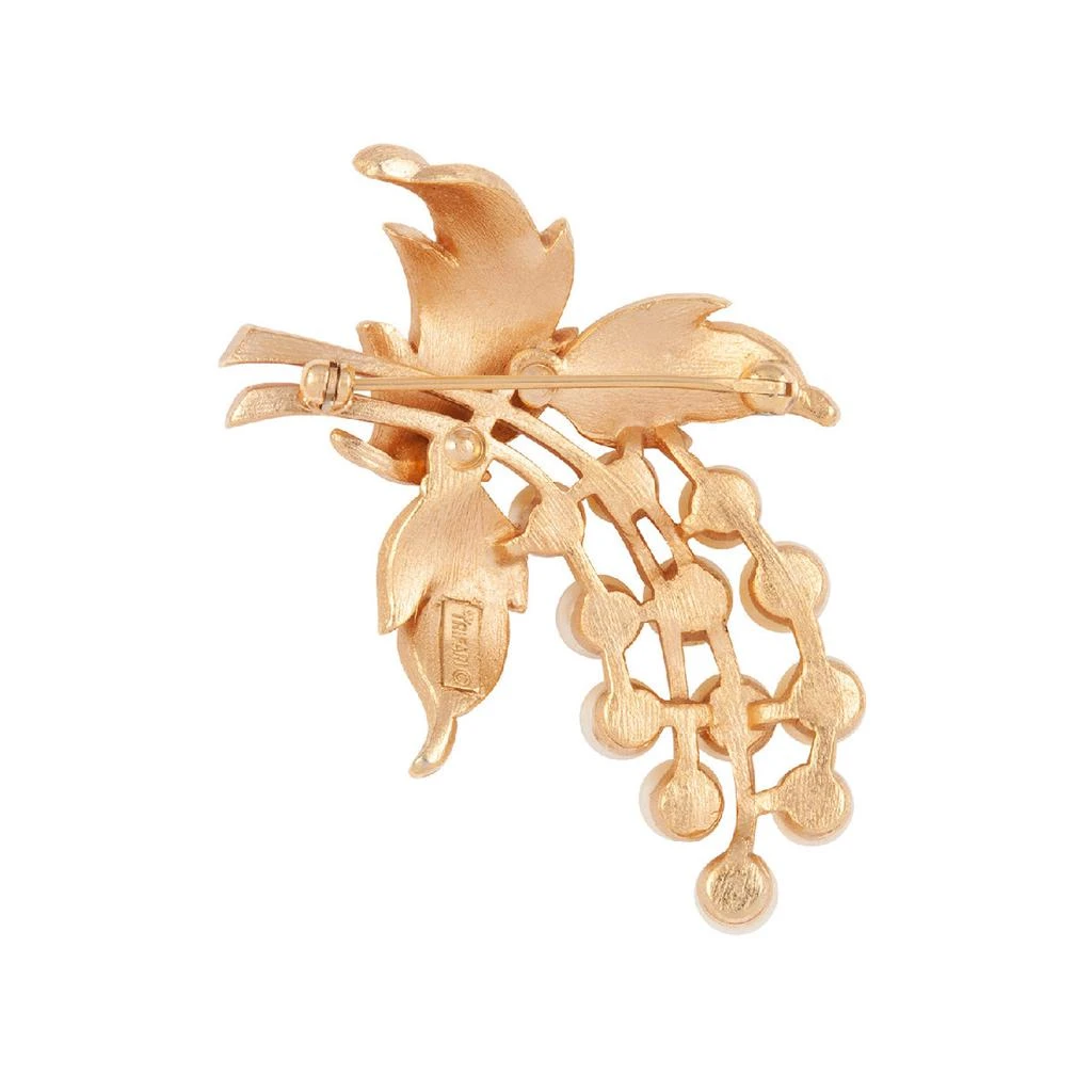 商品Susan Caplan Vintage|1960s vintage trifari faux pearl leaf brooch,价格¥2404,第2张图片详细描述