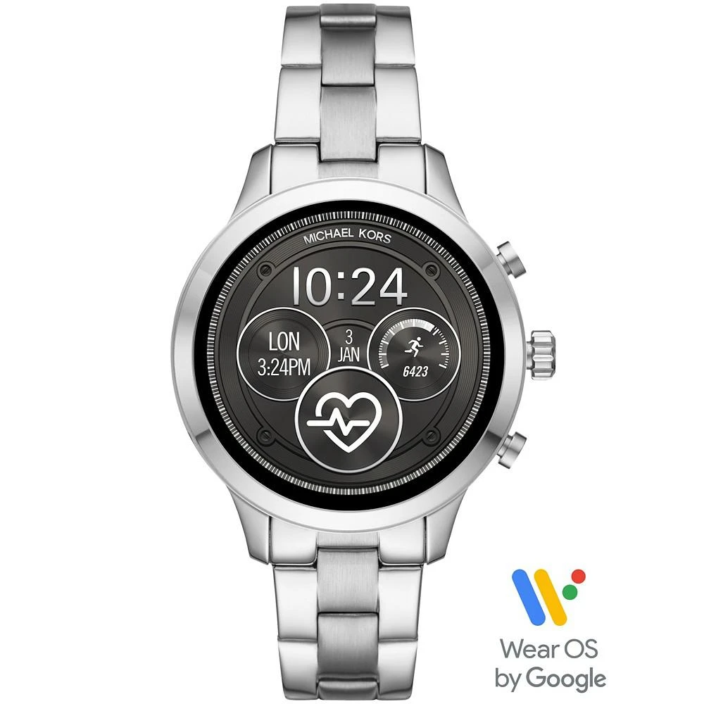 商品Michael Kors|Access Gen 4 Runway Stainless Steel Bracelet Touchscreen Smart Watch 41mm, Powered by Wear OS by Google™,价格¥1124,第1张图片