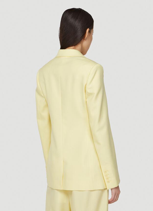 商品Stella McCartney|Double-Breasted Blazer in Yellow,价格¥5299,第6张图片详细描述