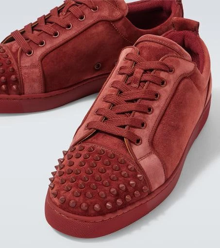 商品Christian Louboutin|Louis Junior Spikes绒面革运动鞋,价格¥9009,第3张图片详细描述