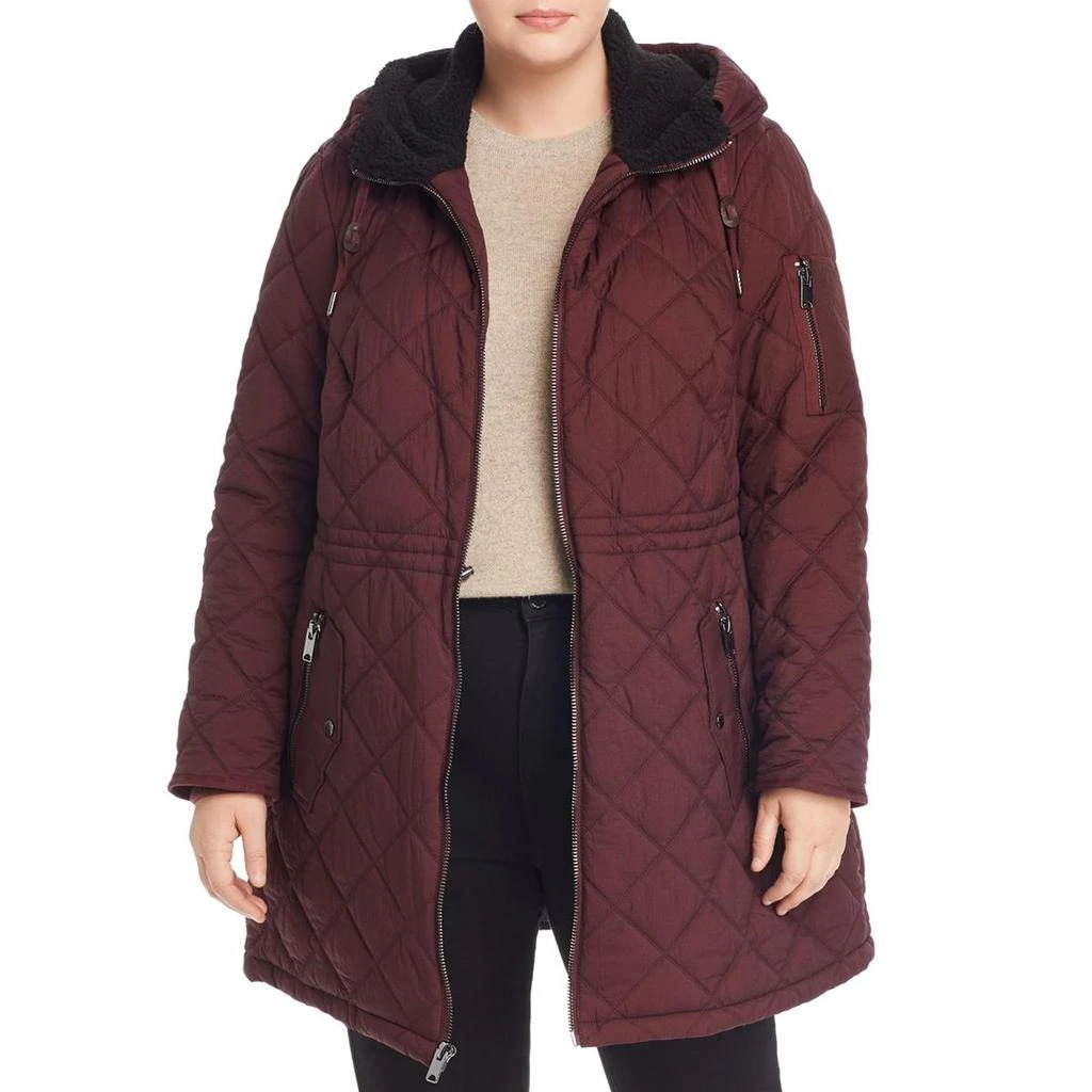 商品Marc New York by Andrew Marc|Marc New York by Andrew Marc Womens Plus Cascade Quilted Cold Weather Parka Coat,价格¥470,第1张图片