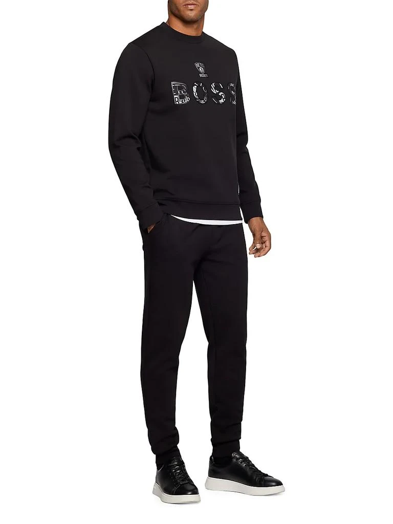 商品BOSS x NBA|Nets Basketball Team Windmill Crewneck Sweatshirt,价格¥1185,第2张图片详细描述