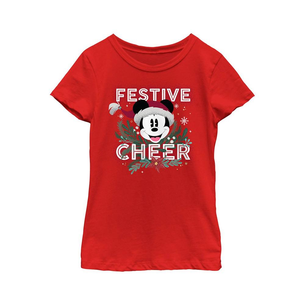 Girl's Mickey & Friends Mickey Mouse Festive Cheer  Child T-Shirt商品第1张图片规格展示