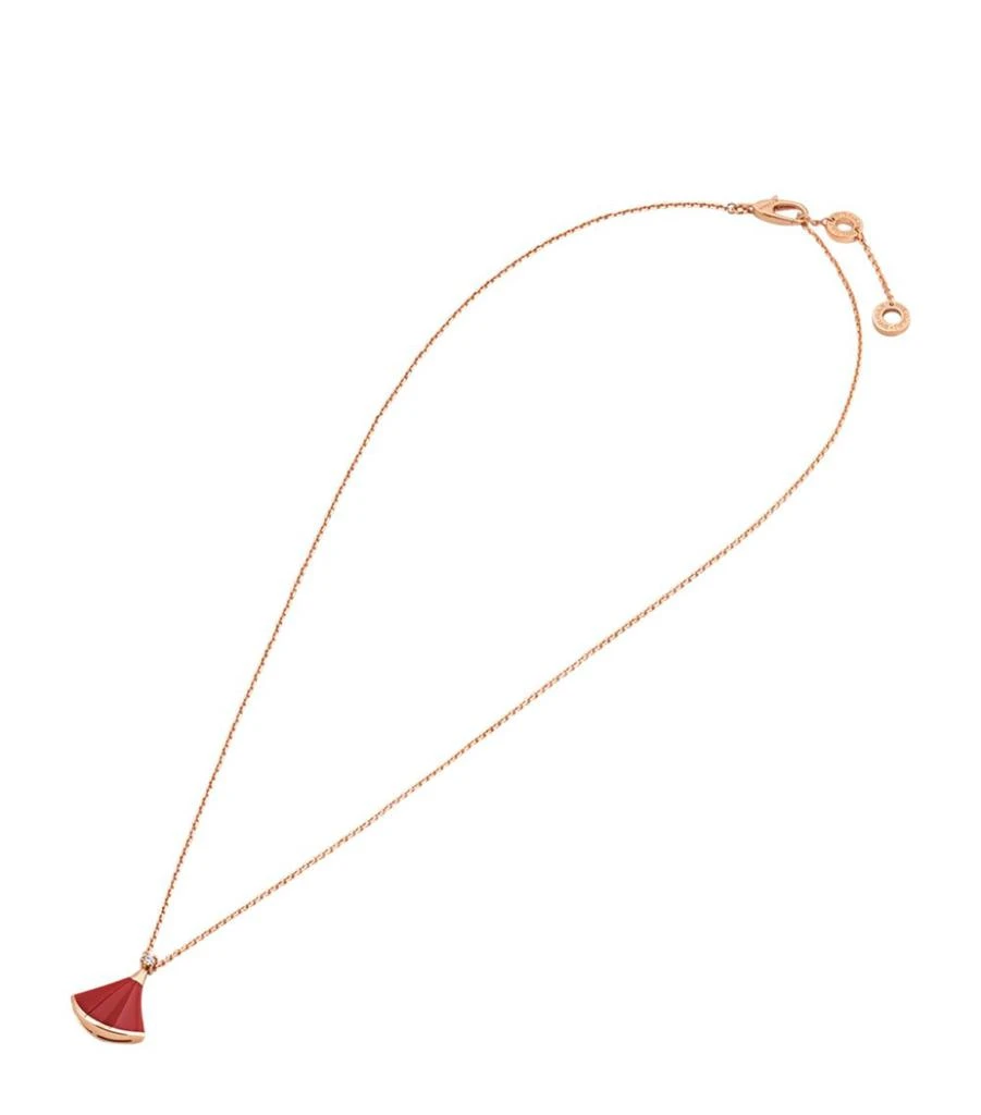商品BVLGARI|Rose Gold, Carnelian And Diamond Divas' Dream Necklace,价格¥23998,第1张图片