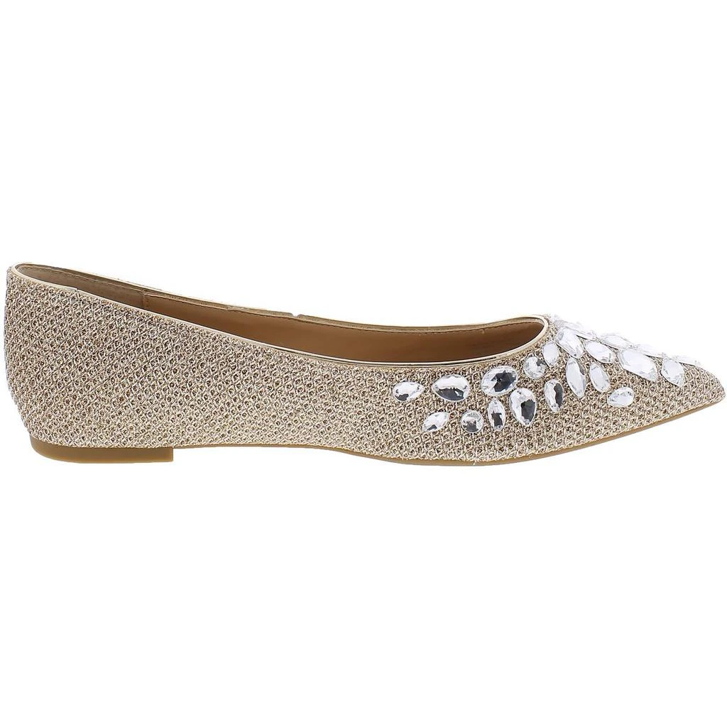 商品Badgley Mischka|Jewel Badgley Mischka Womens Ulanni Rhinestone Slip On Pointed Toe Flats,价格¥146,第3张图片详细描述