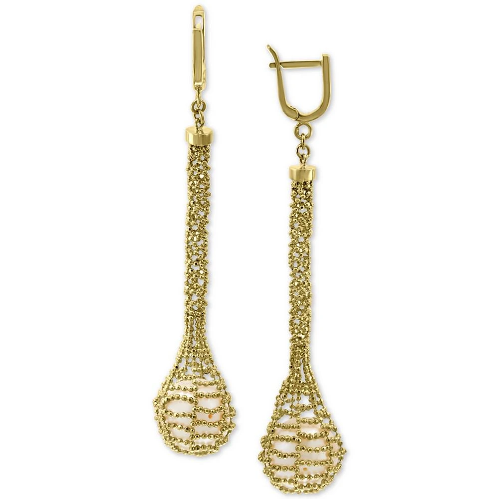 商品Effy|EFFY® Cultured Freshwater Pearl (12mm) Cage Drop Earrings in 18k Gold-Plated Sterling Silver,价格¥3580,第1张图片