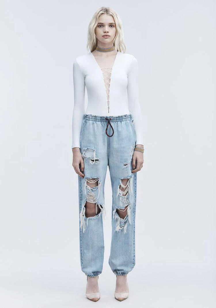 商品Alexander Wang|MODAL SPANDEX LONG SLEEVE BODYSUIT,价格¥482,第1张图片