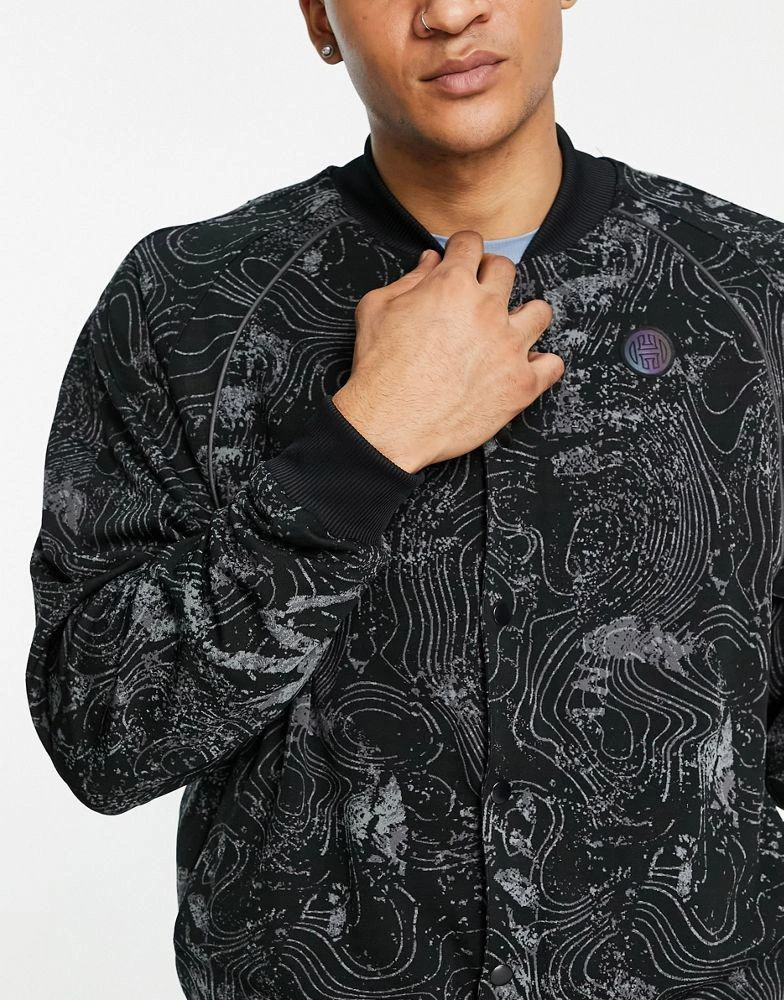 商品Adidas|adidas Basketball x Harden bomber jacket in black,价格¥522,第3张图片详细描述