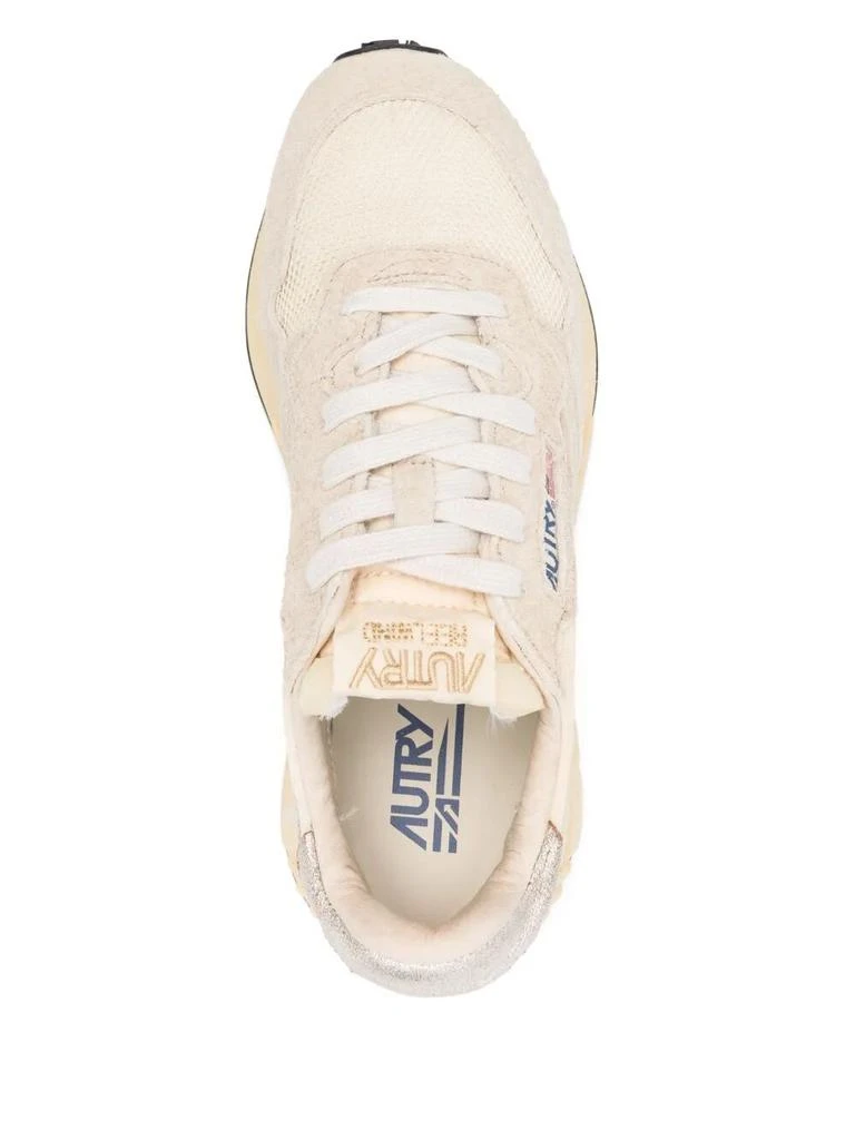 商品Autry|REELWIND LOW SNEAKERS IN NYLON SUEDE AND LEATHER COLOR ECRU AND PLATINUM,价格¥1599,第4张图片详细描述