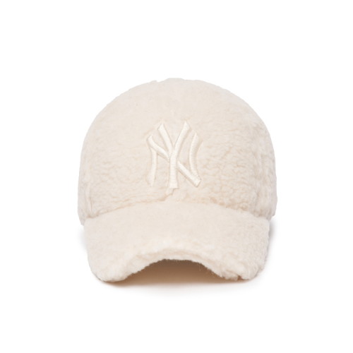 【Brilliant|包邮包税】MLB 羊羔绒 秋冬加厚 棒球帽 乳白色 NY大标 3ACPFDI16-50WHS商品第3张图片规格展示