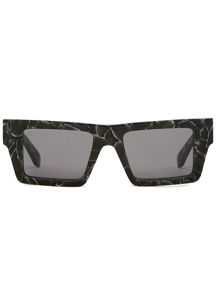 Nassau marbled rectangle-frame sunglasses商品第7张图片规格展示