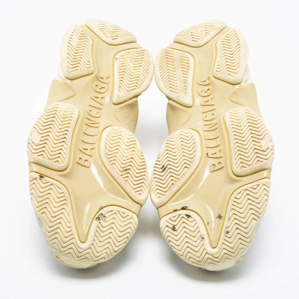 Balenciaga White Nubuck Leather and Mesh Triple S Low-Top Sneakers Size 41 商品