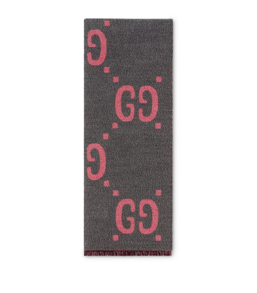 商品Gucci|Wool-Silk GG Supreme Scarf,价格¥3537,第4张图片详细描述