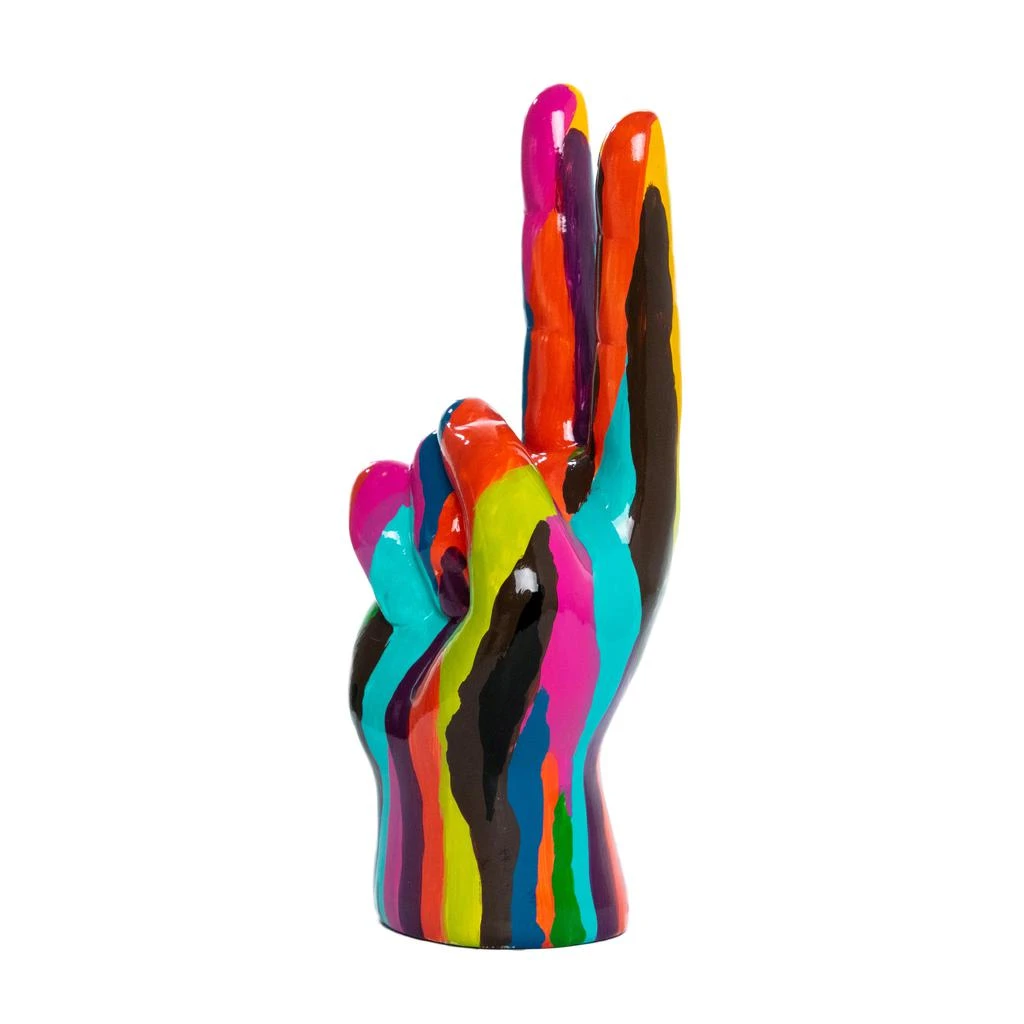商品Interior Illusion Plus|Interior Illusions Plus Graffiti Peace Sign Tabletop - 9" tall,价格¥299,第2张图片详细描述