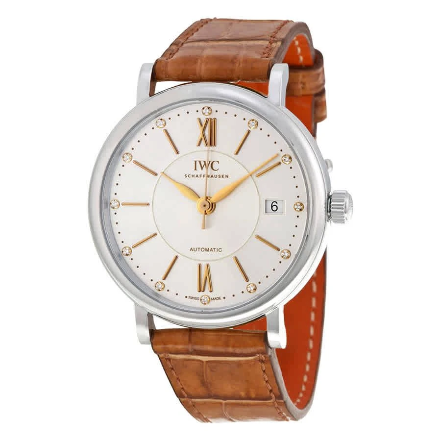 商品IWC Schaffhausen|Portofino Automatic Silver Diamond Dial Unisex Watch IW458101,价格¥30721,第1张图片