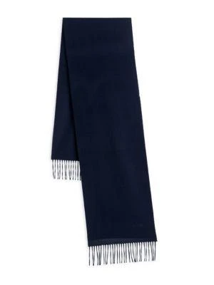 商品Moschino|Logo Fringe Wool Scarf,价格¥319,第2张图片详细描述