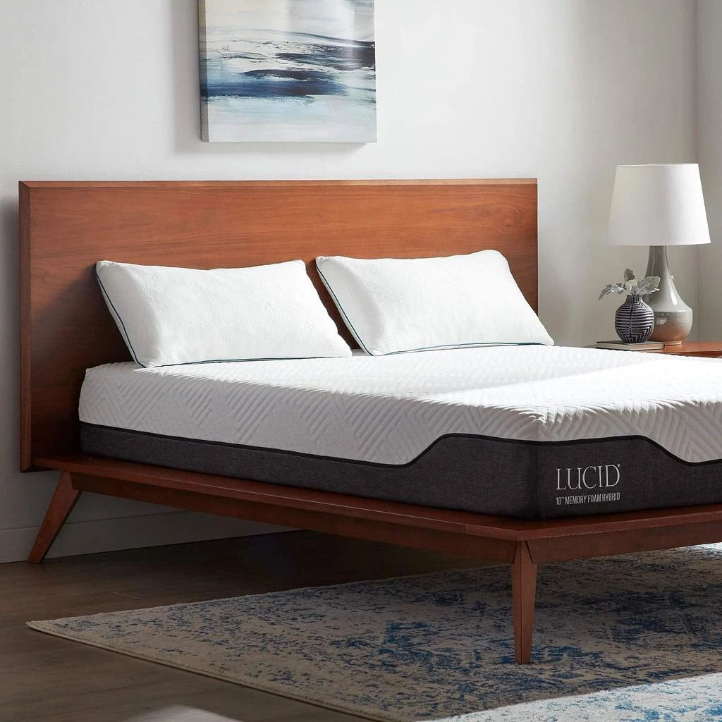 商品LUCID|Premium Shredded Memory Foam Pillow-Hypoallergenic-Adjustable Loft-2 Pack,价格¥253,第2张图片详细描述