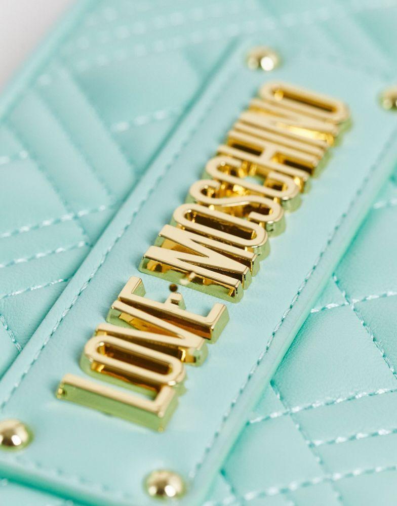 商品Moschino|Love Moschino quilted purse in mint,价格¥749,第4张图片详细描述