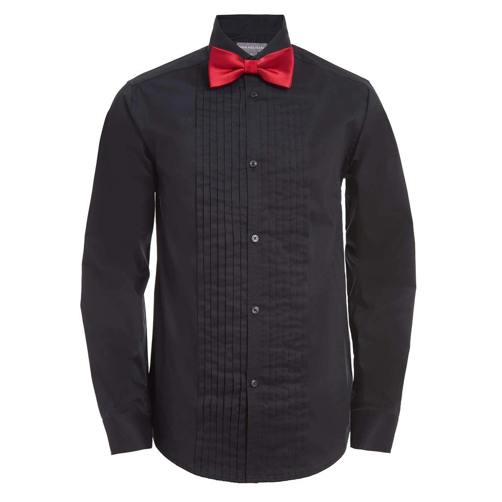 商品Van Heusen|Van Heusen Boys' Tuxedo Dress Shirt with Bow Tie,价格¥218,第1张图片