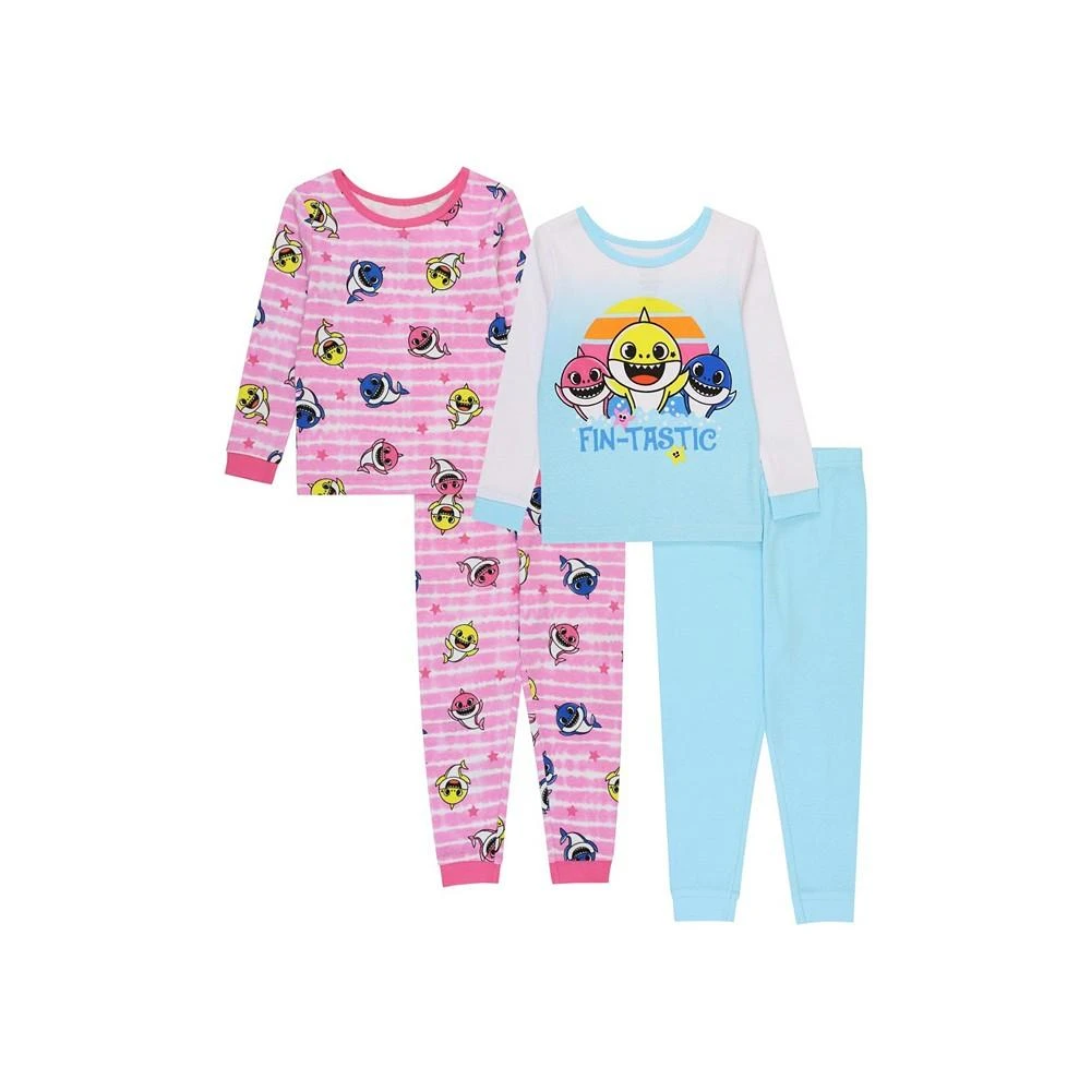 商品Baby Shark|Toddler Girls T-shirt and Pajama Set, 4 Piece,价格¥164,第1张图片