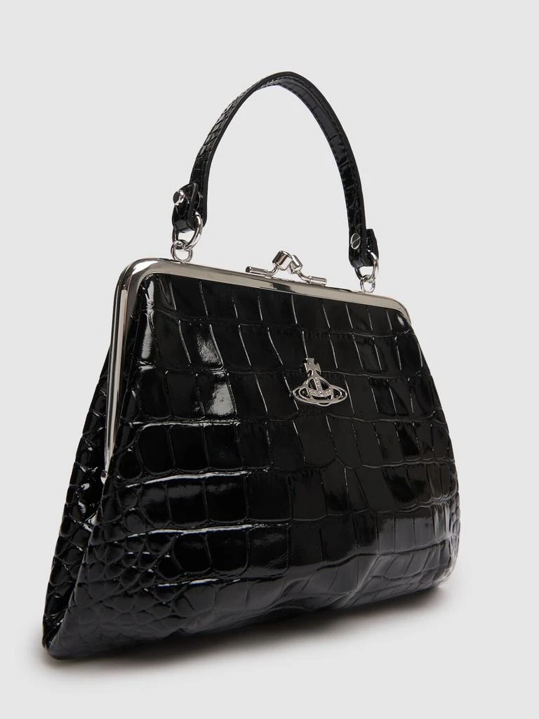 商品Vivienne Westwood|Granny Frame Croc Embossed Leather Bag,价格¥3113,第4张图片详细描述