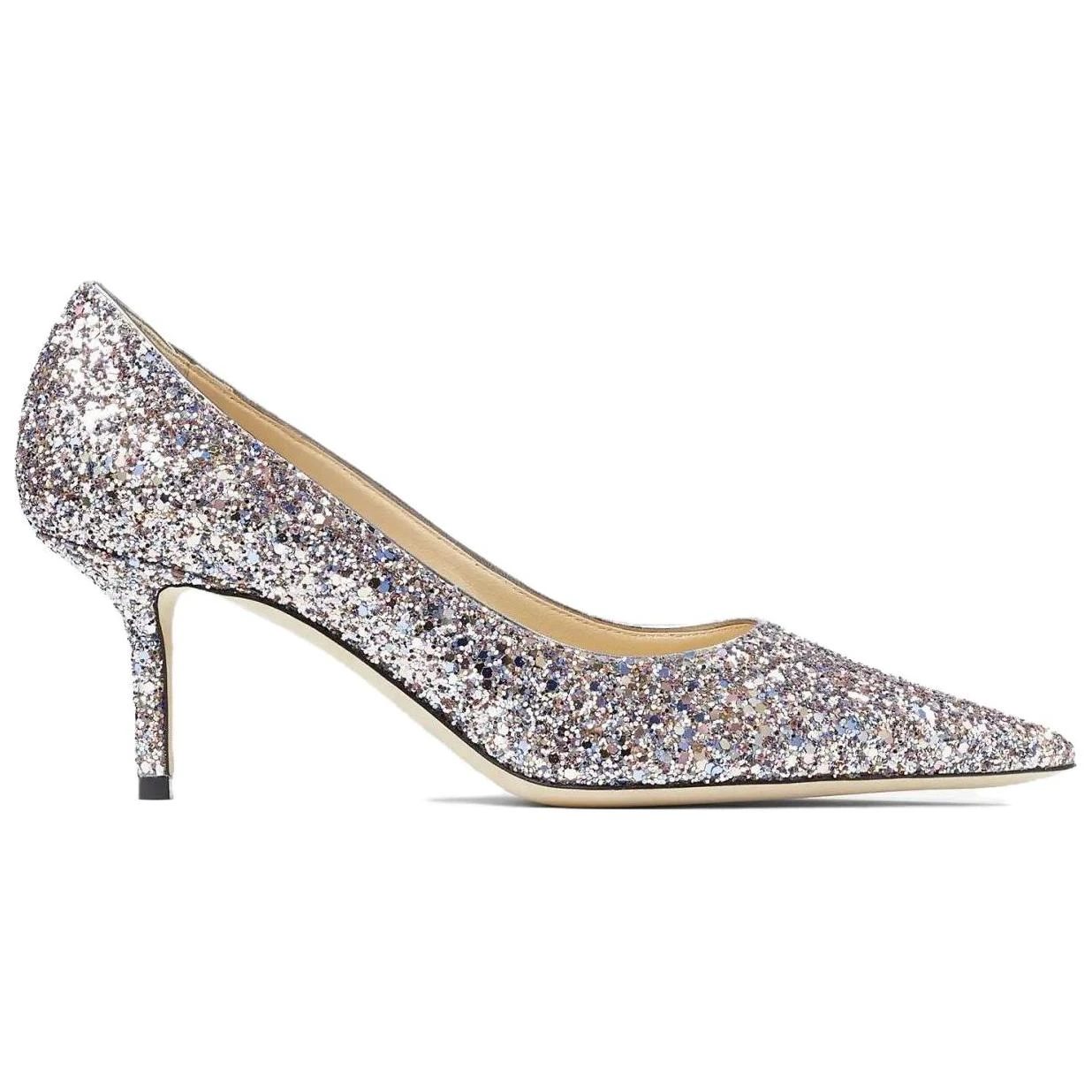 商品[国内直发] Jimmy Choo|LOVE 65 梦幻星河闪粉面料 细跟 高跟鞋婚鞋 6.5cm 女款 缤彩混色,价格¥3942,第3张图片详细描述