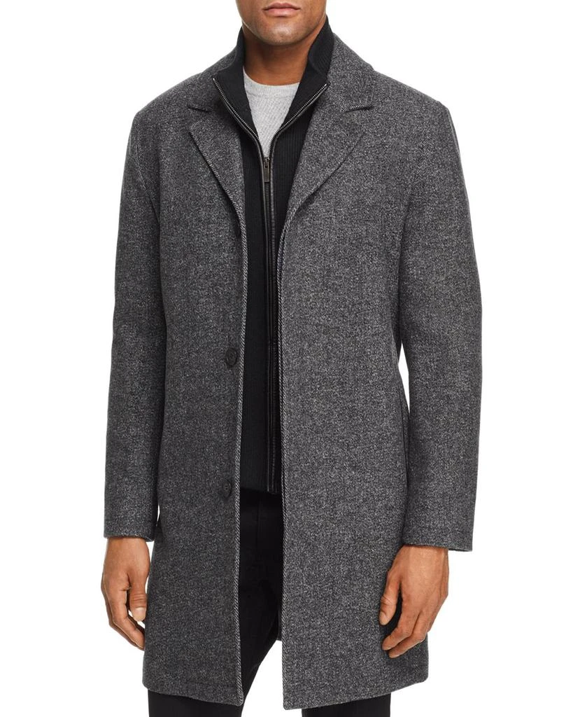 商品Cole Haan|Sweater Bib Wool Blend Twill Coat,价格¥5195,第1张图片