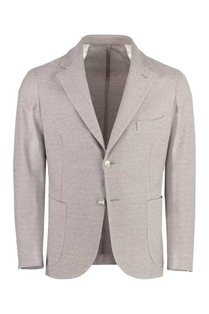 商品BARBA|BARBA SINGLE-BREASTED TWO-BUTTON BLAZER,价格¥1874,第1张图片