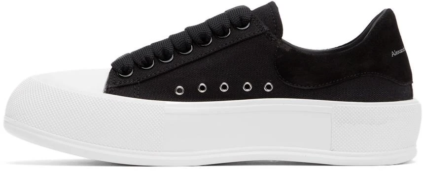 商品Alexander McQueen|黑色 Deck Lace Up Plimsoll 运动鞋,价格¥4983,第3张图片详细描述