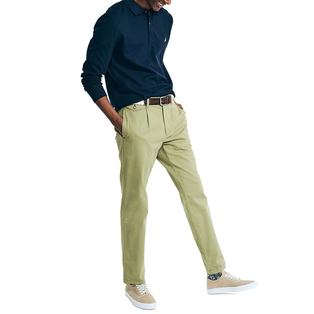 商品Nautica|Men's Classic-Fit Long-Sleeve Polo Shirt,价格¥412,第4张图片详细描述